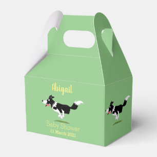 Caja Para Regalos Divertido perro de Frontera Collie corriendo perso