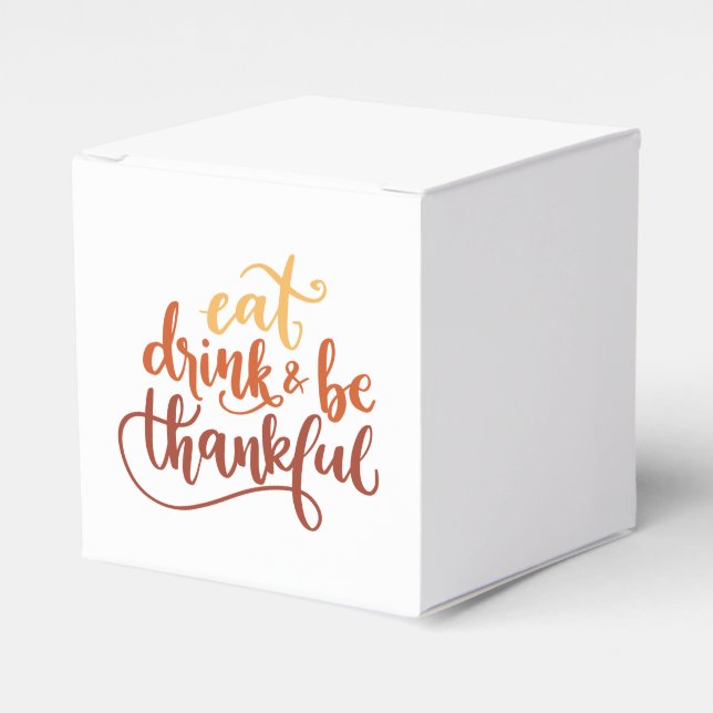 Caja Para Regalos Divertido, tome una bebida y sea agradecido (Costado Anverso)
