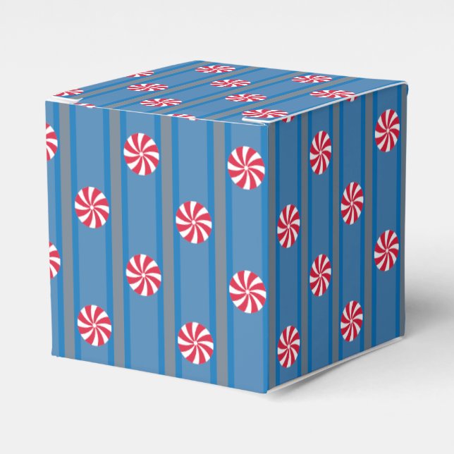 Caja Para Regalos Divertidos Navidades azules pimentón y dulces (Costado Anverso)