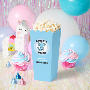 Caja Para Regalos Divi squad de ajolotes azules lindos y divertidos