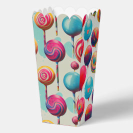 Caja Para Regalos Diviértete Coloridos Piruletas Palomitas de Maíz