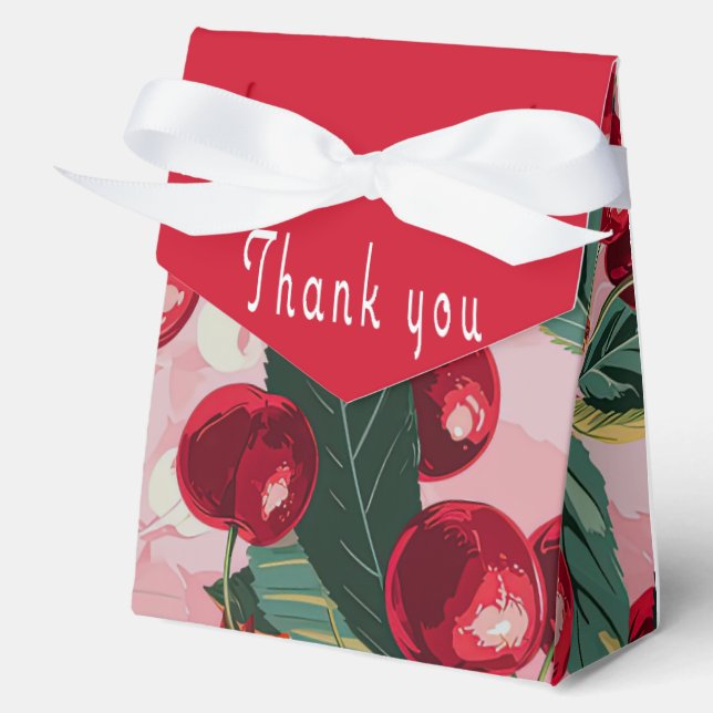 Caja Para Regalos Diviértete Retro Rosa 'Cherry Pop' (Anverso)