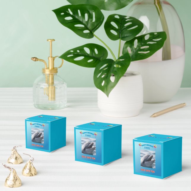 Caja Para Regalos Dolphin Splash Party (Múltiple)