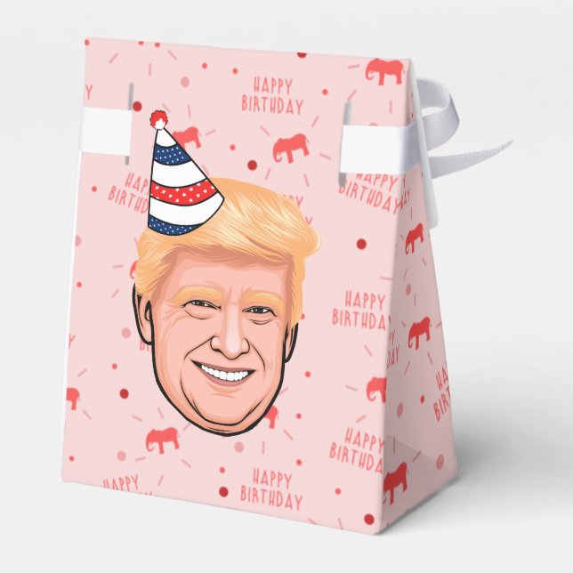 CAJA PARA REGALOS DONALD TRUMP CUMPLEAÑOS (Reverso)