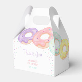 Caja Para Regalos Donas Coloridas con Sprinkles Favor de Cumpleaños 