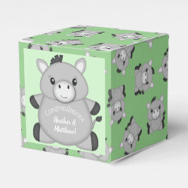 Caja Para Regalos Donkey Baby Shower Green