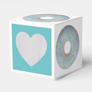 Caja Para Regalos Donut blanco con rociadores