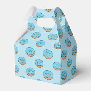 Caja Para Regalos Donut de escarcha azul con Personalizado Sprinkles