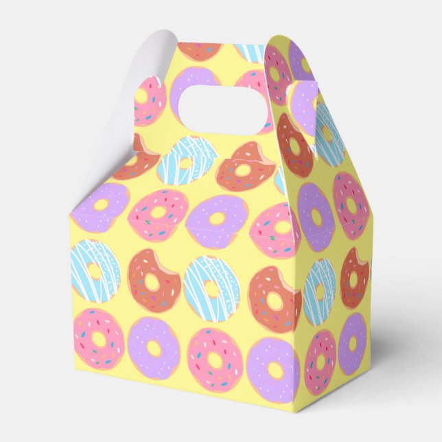Caja Para Regalos Donuts glaseados Tema estético de comida de fiesta (Reverso)