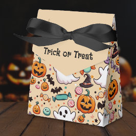 Caja Para Regalos Doodles de Halloween