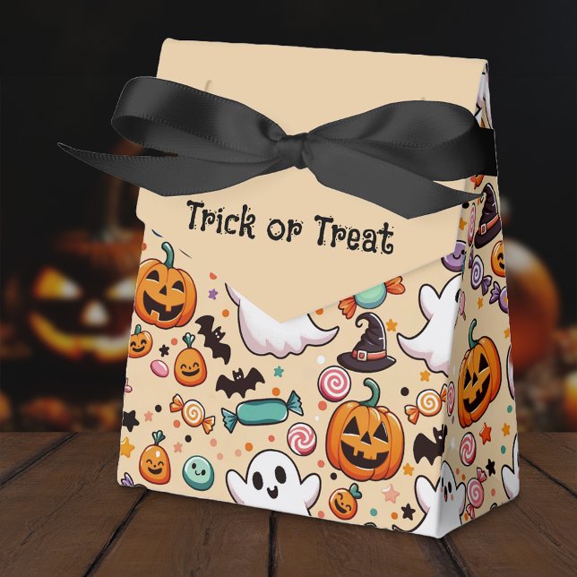 Caja Para Regalos Doodles de Halloween (Subido por el creador)