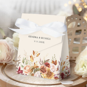 Caja Para Regalos Dorado Fall Terracotta Floral