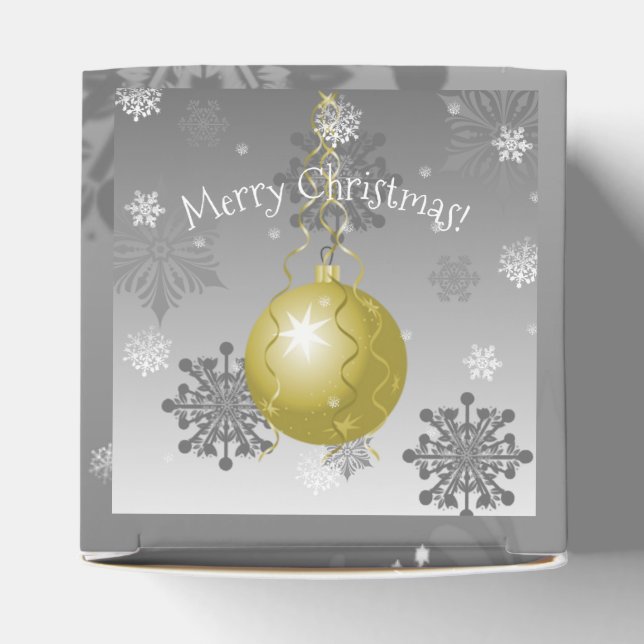 Caja Para Regalos Dorado Fancy Christmas Ornamate Favbox (Parte superior)
