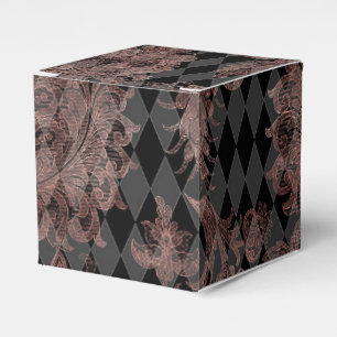 Caja Para Regalos Dorado rosa y negro