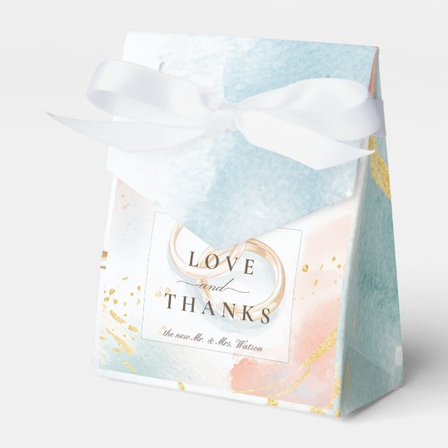 Caja Para Regalos Dos anillos de boda de oro (Front Side)