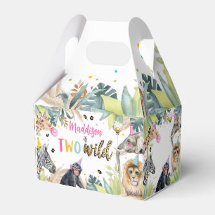 Caja Para Regalos Dos animales salvajes Fiestas Safari Chica segundo