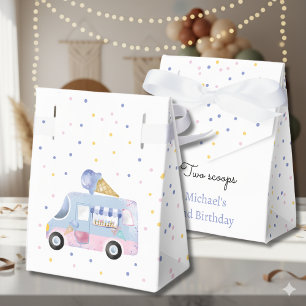 Caja Para Regalos Dos camionetas de helado de helado de segundo cump