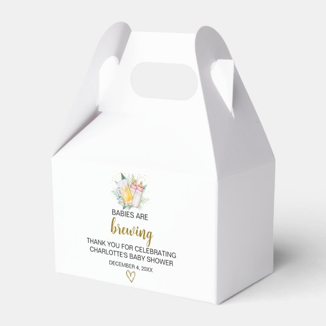 Caja Para Regalos Dos Chicas Baby Shower Gable Box (Front Side)