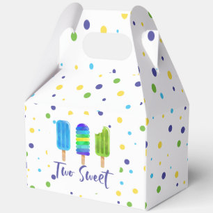Caja Para Regalos Dos dulces verdes azules de cumpleaños