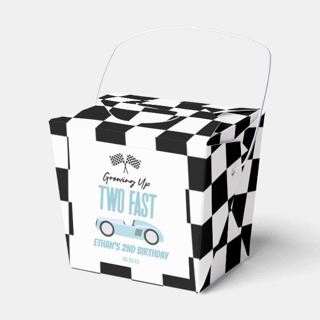 Caja Para Regalos Dos Fiestas del segundo cumpleaños de Fast Blue Ra (Front Side)
