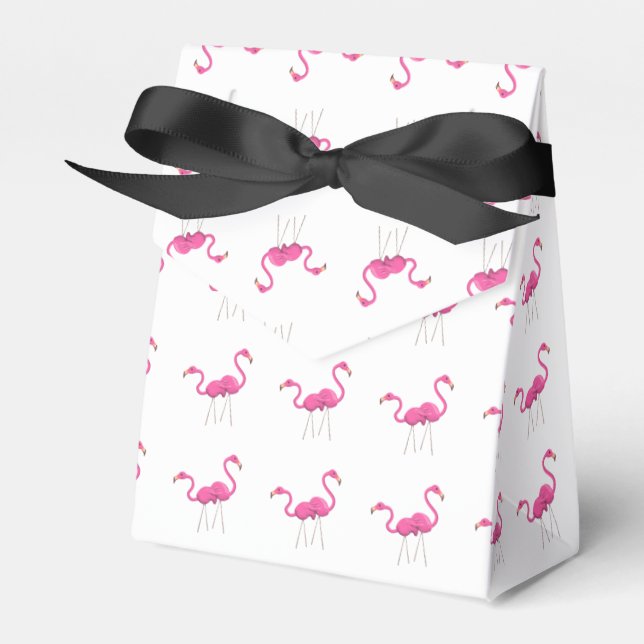 Caja Para Regalos Dos flamencos rosados juntos (Front Side)
