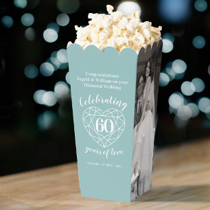 Caja Para Regalos Dos fotos del 60º aniversario del boda Diamond