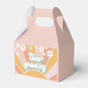 Caja Para Regalos Dos Groovy Retro Sol boho margarita gracias