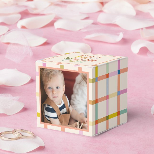 Caja Para Regalos Dos Mucho Diversión Cumpleaños 2 Foto Personalizad (Boda)