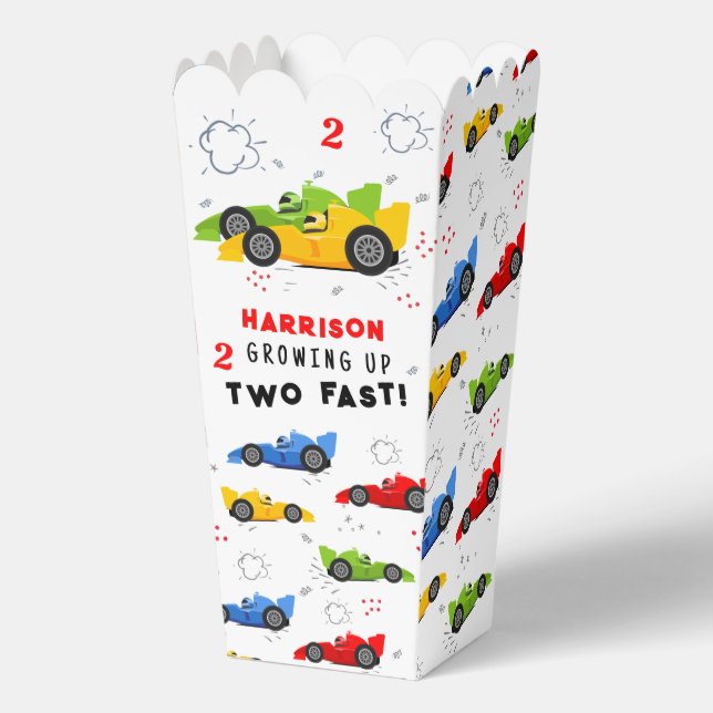 Caja Para Regalos Dos niños de segundo cumpleaños Carreras rápido Pe (Anverso)