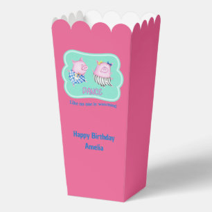 Caja Para Regalos Dos Personalizados de cerdos bailarines Feliz cump
