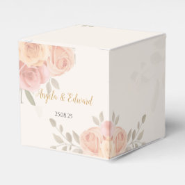 Caja Para Regalos Dosis Rosa Blanca Botánica Boho