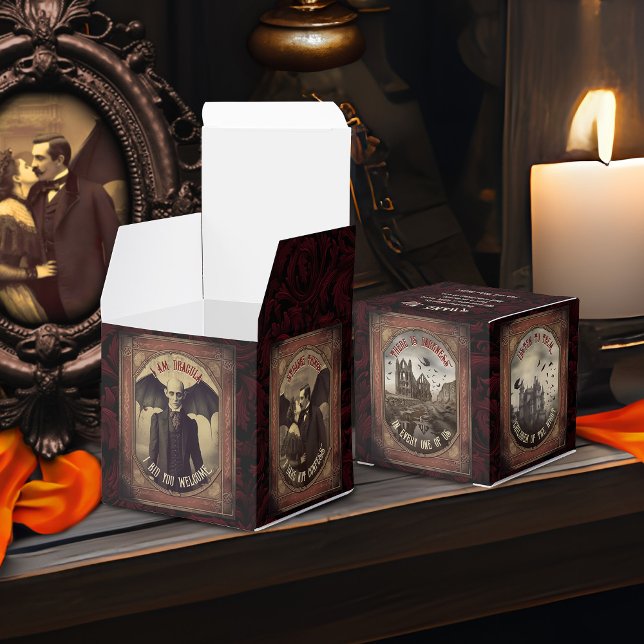 Caja Para Regalos Drácula de vampiro gótico en la fiesta de Hallowee (Subido por el creador)