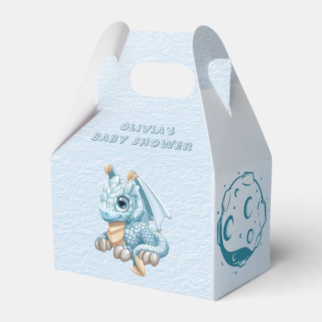 Caja Para Regalos Dragon Aquamarine Astroid Boy Baby Shower (Front Side)
