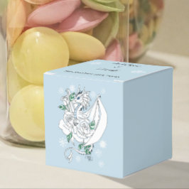 Caja Para Regalos Dragón de invierno blanco Snowflakes Blue