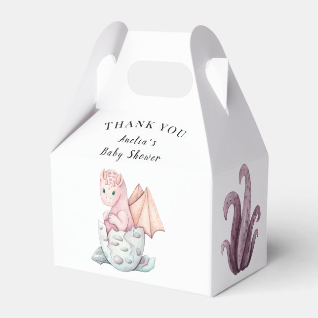 Caja Para Regalos Dragón De Pink Hatching Gracias (Front Side)