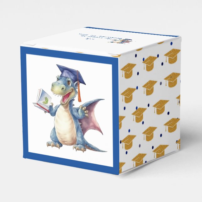 Caja Para Regalos Dragon Kindergarten Graduate Paper Favor Box (Costado Anverso)