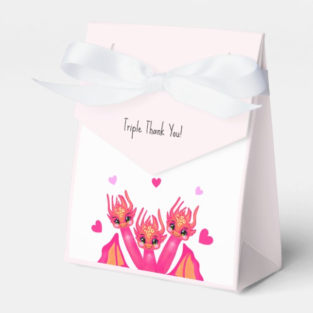 Caja Para Regalos Dragón rosa (Front Side)