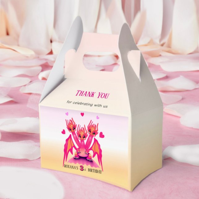 Caja Para Regalos Dragón rosa  (Subido por el creador)