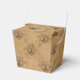 Caja Para Regalos Dragón Vintage de Cobre y Oro