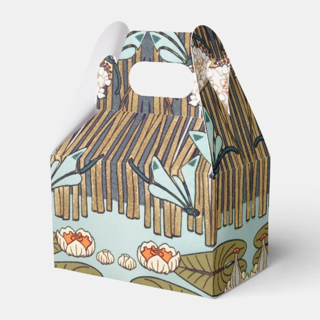 Caja Para Regalos Dragonflies Water Lilies Marsh Art Nouveau (Front Side)