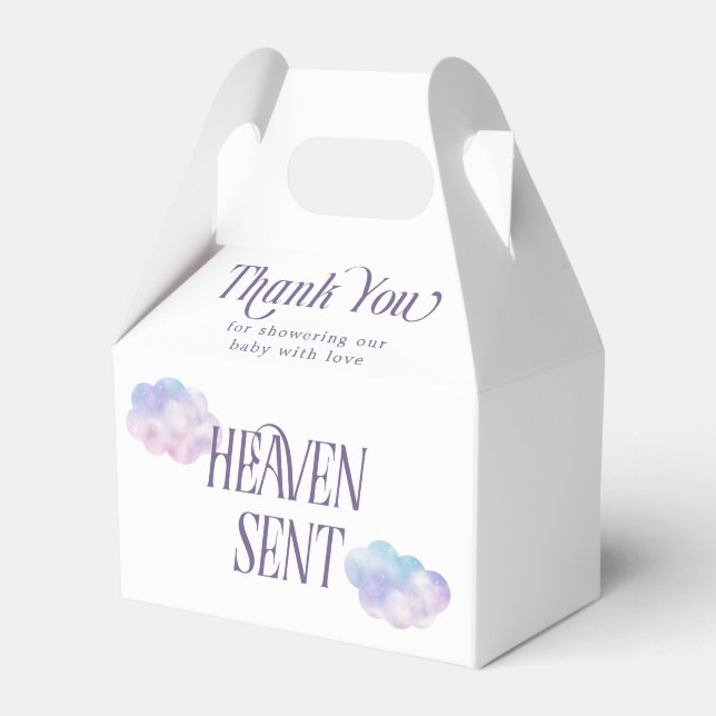 Caja Para Regalos Dreamy Clouds Heaven enviado Chica Baby Shower (Front Side)