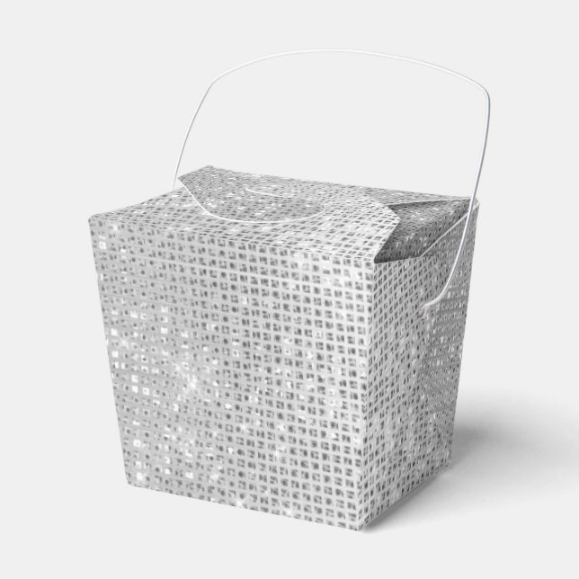 Caja Para Regalos Dreamy Glitzy Silver Sparkle (Front Side)