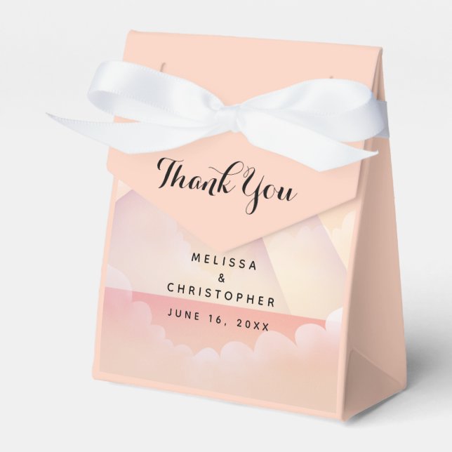 Caja Para Regalos Dreamy Pastel Mountain Landscape Boda (Front Side)