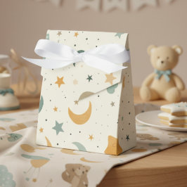 Caja Para Regalos Ducha de adopción para bebés Boho - Luna y estrell