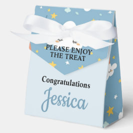 Caja Para Regalos Ducha de Bebé Arcoíris y Nube Lindo 4"w x 2"l x 5"