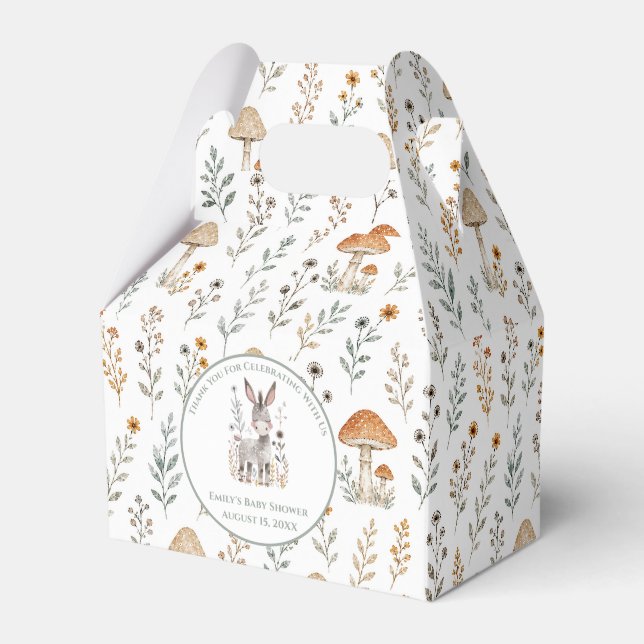 Caja Para Regalos Ducha de bebé burro bebé rústico | (Front Side)