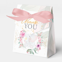 Caja Para Regalos Ducha de bebé chica Elefante Elegante