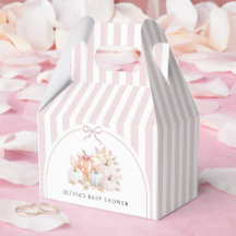 Ducha de Bebé de Calabacita con Lazo Rosa