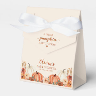 Caja Para Regalos Ducha de bebé de calabacita de otoño rústico acuar