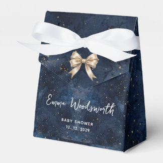 Caja Para Regalos Ducha de bebé de cielo nocturno azul marino lavado